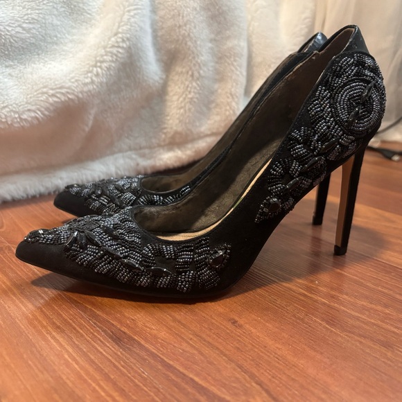 Sam Edelman Dani Black Beaded Pointed Toe Pump, (MSRP $199.95) - Picture 2 of 4